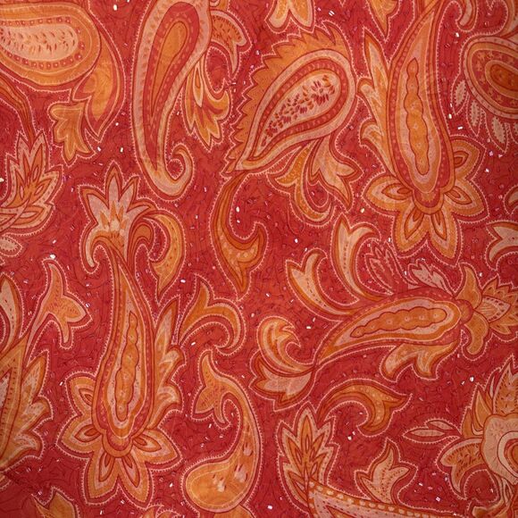 Terani Couture Women’s Size 22 Coral Silk Beaded Dress Art Deco Layered‎ Chiffon - Picture 7 of 16